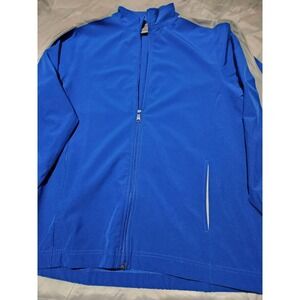 Rawlings Mens All Climate Wind Resistant Full Zip Jacket Blue White ACSJ-R-89 M